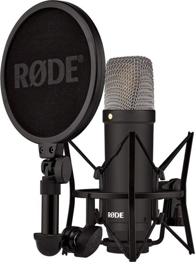 Mikrofon studio Rode NT1 Signature, kondensator, me pop filter, i zi