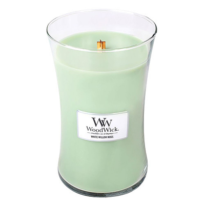 Qiri aromatik WoodWick White Willow Moss, 609.5 g