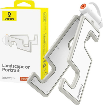 Mbajtëse telefoni Baseus Foldable, tavolinë, e bardhë