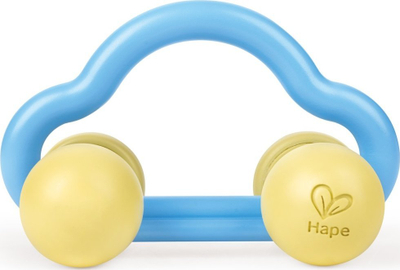 Lodër shtyje terhiqe Hape Push Pull Car and Rattle, për beba 8m+, material ekologjik, shumëngjyrëshe
