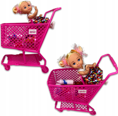 Set lodër Defa Lucy Supermarket, kukull 30 cm, pajisje marketi, shumëngjyrësh