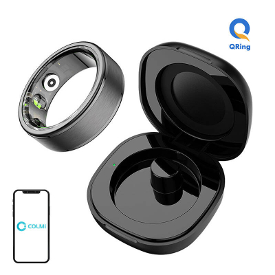 Unazë inteligjente Colmi R03, set 2 copë, madhësia 18.1mm, monitorim i pulsit, e zezë