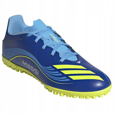 Këpucë futbolli Adidas F50 Messi Club TF JQ6614, për bar sintetik, të kuqe