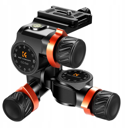Kokë stativi K&amp;F Concept KF-31.047 Geared Head, kapacitet ngarkese 6kg, aliazh alumini