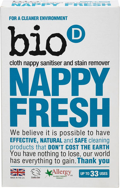 Shtesë detergjenti Bio D Nappy Fresh për pelena, 500g