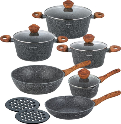 Set tenxheresh Klausberg KB-7242, 12 pjesë, të hirta