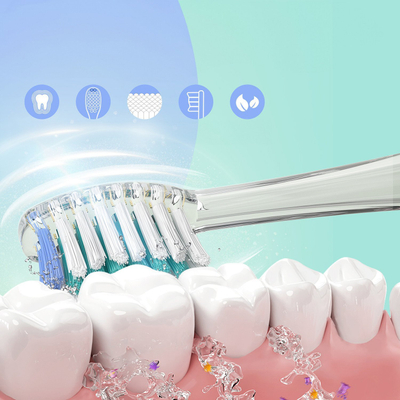 Furçë dhëmbësh sonike për fëmijë SEAGO SG-977, 3 koka, IPX7, jeshile