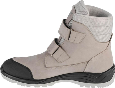 Këpucë trekking për çuna 4F Junior Trek HJZ21 JOBMW250, nubuck, me shirit ngjitës, gri