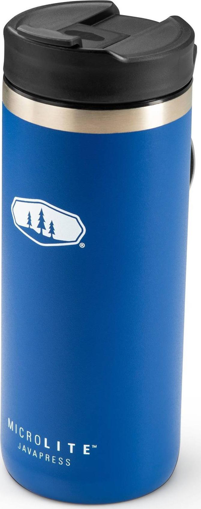French Press termik GSI Outdoors Microlite JavaPress, 420ml, vakum i izoluar, blu