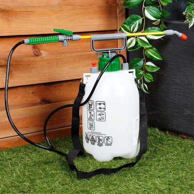 Pompë manuale spërkatëse kopshti, 5L, presion manual, rrymë e rregullueshme