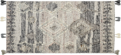Tapet Beliani ARATASHEN, kilim leshi me pambuk, 80x150 cm, gri