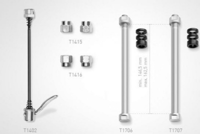 Bosht thru axle Tacx E-Thru 10, 135 × 10 mm, M10x1, i zi