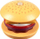 Lodër druri edukative Kruzzel 22673 Wooden Burger, set hamburgeri, shumëngjyrëshe
