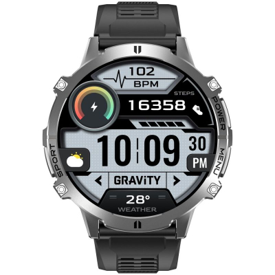 Ore inteligjente Gravity GT42-3, ekran 1.73" AMOLED, Bluetooth, ngjyrë argjend