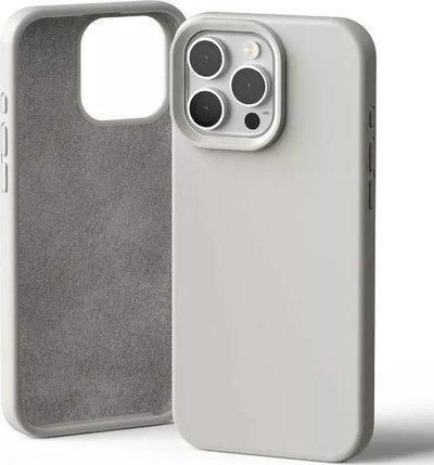 Куќиште за телефон Mercury Silicone за iPhone 16 Pro Max 6.9", силикон, stone, сива