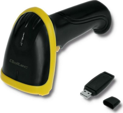 Lexues barkodësh Qoltec Wireless, 1D, i zi