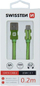 Kabllo USB Swissten Textile, USB A me USB C, 0.2m, e zezë