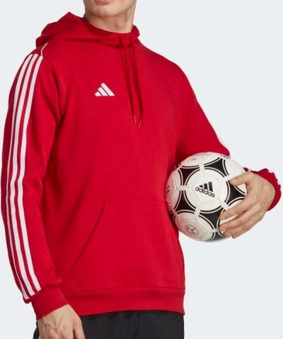 Bluzë me kapuç adidas Tiro 23 SW Hoody M HS3600, fleece, xhep kangur, e kuqe