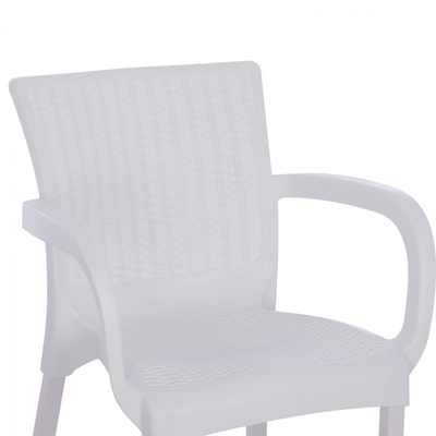 Kolltuk polipropileni ratan + këmbë alu 60×60×82 cm (HM5591.01)