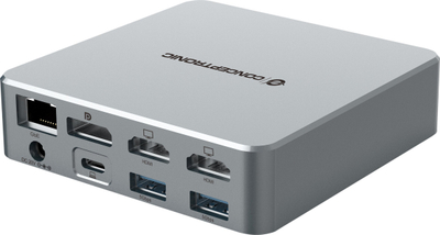 Docking LevelOne Conceptronic DONN25G, USB 3.2 Gen 2, 15 në 1, DisplayLink, 100W, argjendi