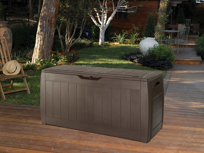 Kuti kopshti Curver Hollywood, 270L, plastike, kafe