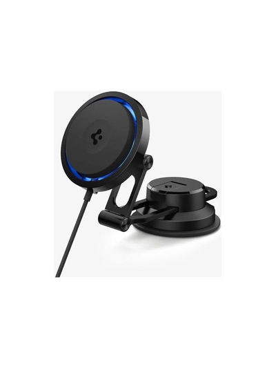 Mbajtës magnetik për makinë Spigen OneTap Pro 3, që fiksohet te ajrosja, universal, i zi