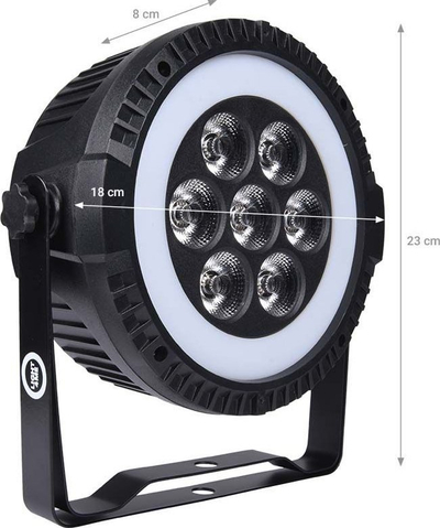 Reflektor skenik LED Light4Me Ringo PAR, me shumë ngjyra, i zi