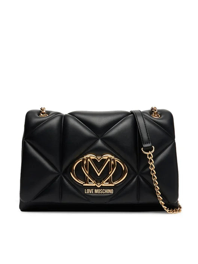 Çantë mbrëmjeje Love Moschino JC4043PP1NLC0000, lëkurë sintetike, rrip zinxhiri, jeshile e errët