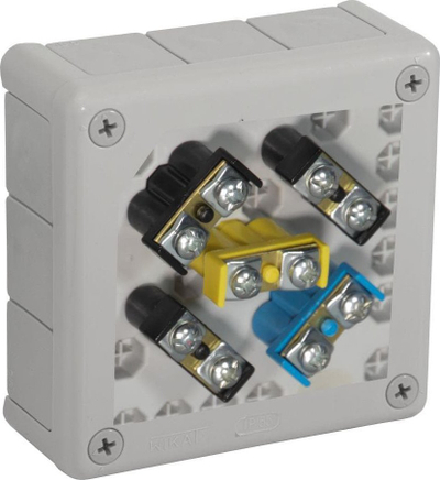 Kuti sipërfaqësore elektrike WIKAT VIPLAST 051-53, 110x110x35 mm, IP55, gri ash