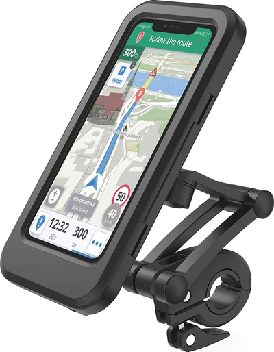 Држач за телефон RealPower TourProtect, за велосипед и автомобил, црн