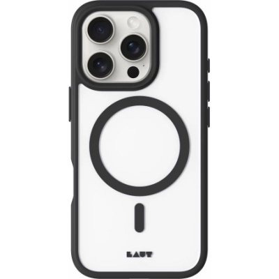 Kapak telefoni Laut Huex Protect MagSafe, për iPhone 16 Pro, i tejdukshëm, me detaje të zeza