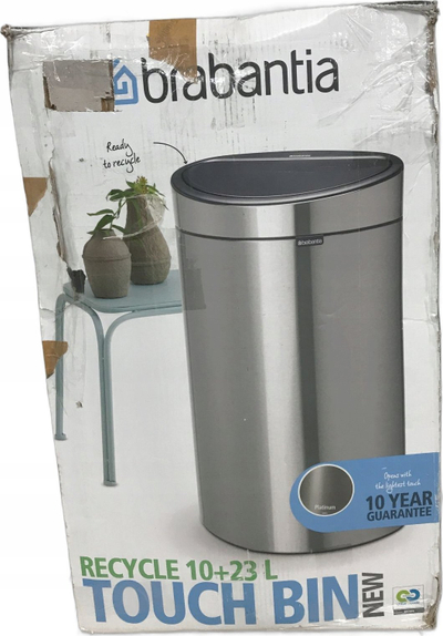 Koshi riciklimi Brabantia New Recycle Touch Bin, 23L + 10L, soft touch, platinum gri