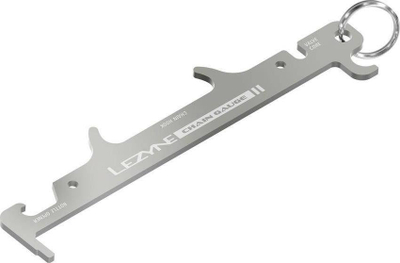 Matës zinxhiri për biçikletë Lezyne Chain Gauge, për 5–12 marsh, metalik