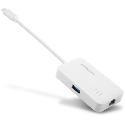 Qendër USB Edimax USB-C, 3 porta USB 3.0, Gigabit Ethernet, e bardhë