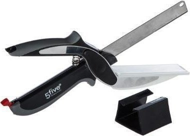 Gersherë prerëse Clever Cutter 2 në 1, me dërrasë prerjeje, inox, e zezë argjendi