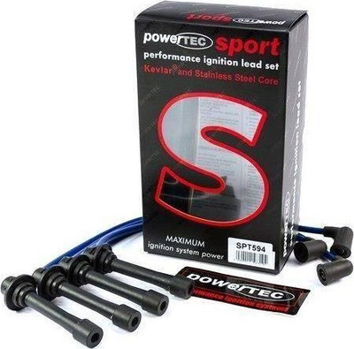 Kabllo ndezjeje PowerTEC Ignition Leads, set sportiv Kevlar, për Mazda MX-3 MX-5 Xedos 323 Turbo, blu