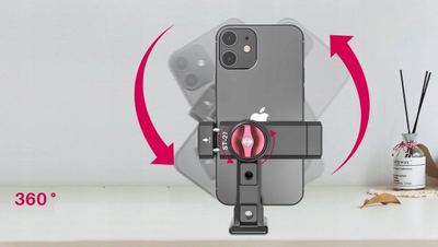 Mbajtëse telefoni Ulanzi ST-27, montim për tripod, rrotullim 360°, e zezë