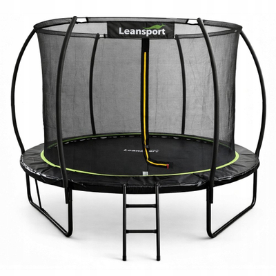 Trampolinë kopshti Leansport Garden, 305 cm 10FT, rrjetë e brendshme, e zezë jeshile
