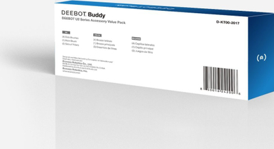 Set aksesorësh Ecovacs Deebot U2 D-KT00-2017, furça anësore dhe kryesore, filtro zëvendësuese, me ngjyra