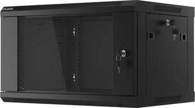Kabinet muror rrjeti Lanberg WF01 6406 10B, 19", 6U, i zi