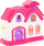 Shpi lodër POLESIE House 78254, 34x31x16 cm, me ballkon, rozë me të bardhë