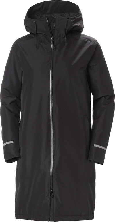 Jaka shiu për goca Helly Hansen Aspire, e papërshkueshme nga uji, me kapuç, e zezë