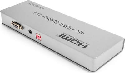 Ndarës HDMI SPH RS104_V46, 1x4, 4K 60Hz, argjendtë