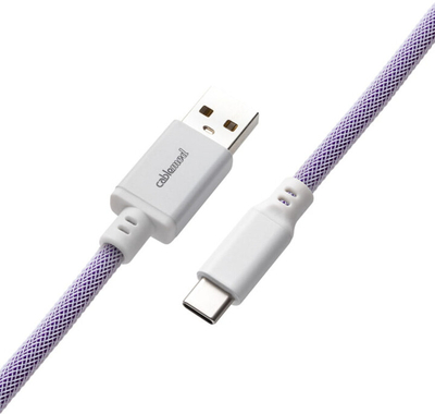 Kabllo spirale CableMod Pro, USB-C/USB-A, 1.5m, vjollcë