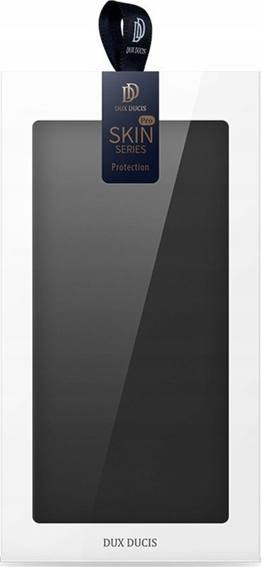 Këllëf telefoni Dux Ducis Skin Pro Vivo Y16 Y02s, lëkurë ekologjike, me kapak, i zi