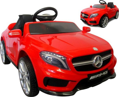 Makinë elektrike për kalamaj Mercedes GLA45, 12V, karrige e butë, e kuqe