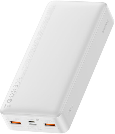 Powerbank me ekran dixhital Baseus Bipow, 20000mAh, 20W, i bardhë