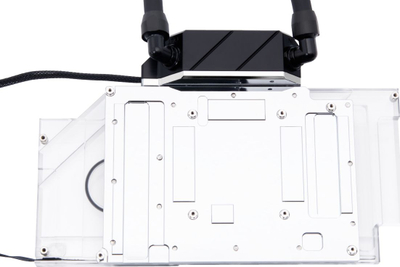 Ftohës uji për GPU Alphacool Eiswolf 2, radiator 360 mm, RGB, i zi me pjesë transparente