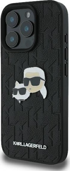 Mbrojtëse telefoni Karl Lagerfeld KLHCP16LPGKLKCPK, për iPhone 16 Pro 6.3", hardcase, e zezë