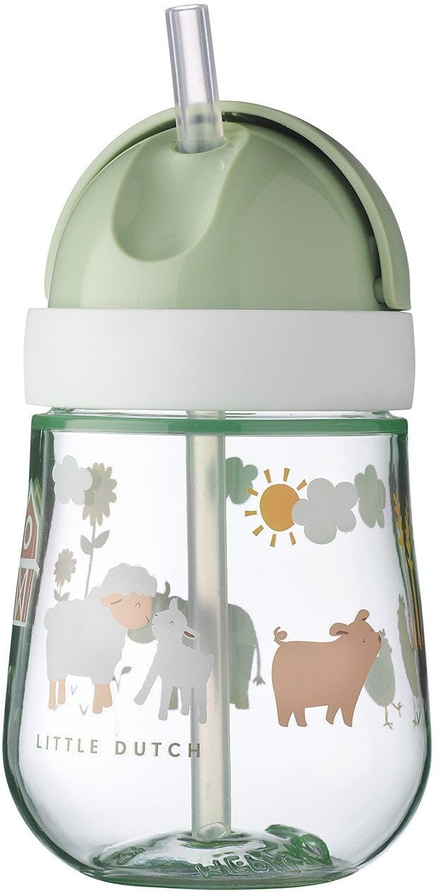 Gotë me pipë Little Dutch Little Farm, 300ml, pa BPA, shumëngjyrëshe